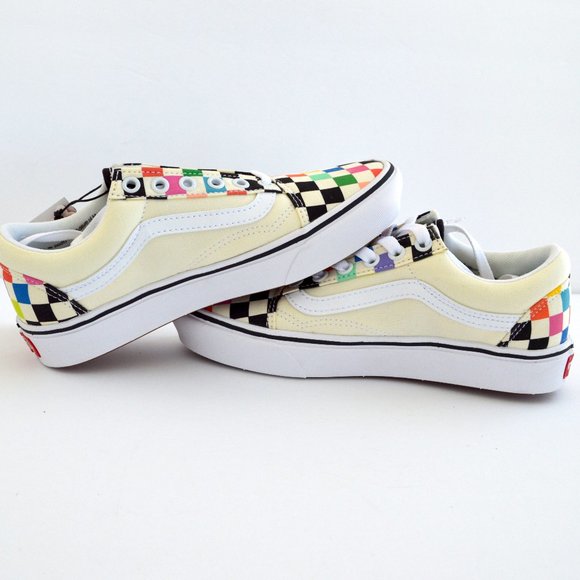 Vans Moma checker confycush old skool  multi tan black and white sneaker shoes 6 - Picture 8 of 8